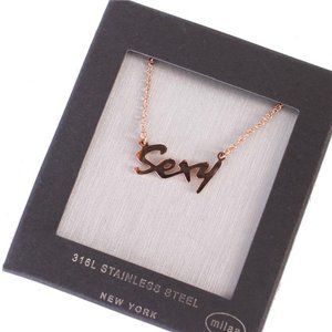 STAINLESS STEEL SEXY PENDANT NECKLACE